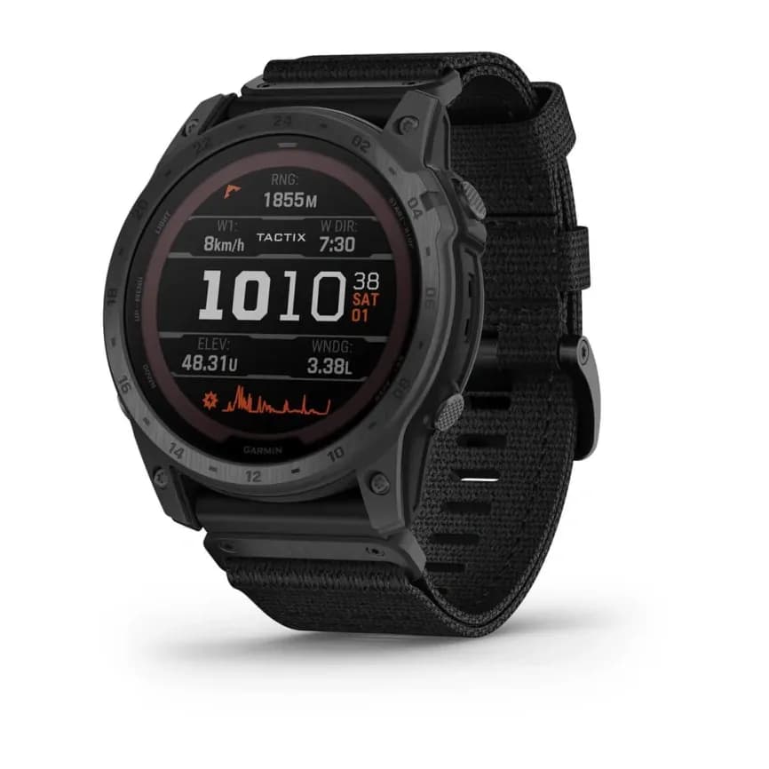 Смарт-часы Garmin Tactix 7 Pro Ballistics Edition - 51 mm, Черный, черный нейлоновый ремешок