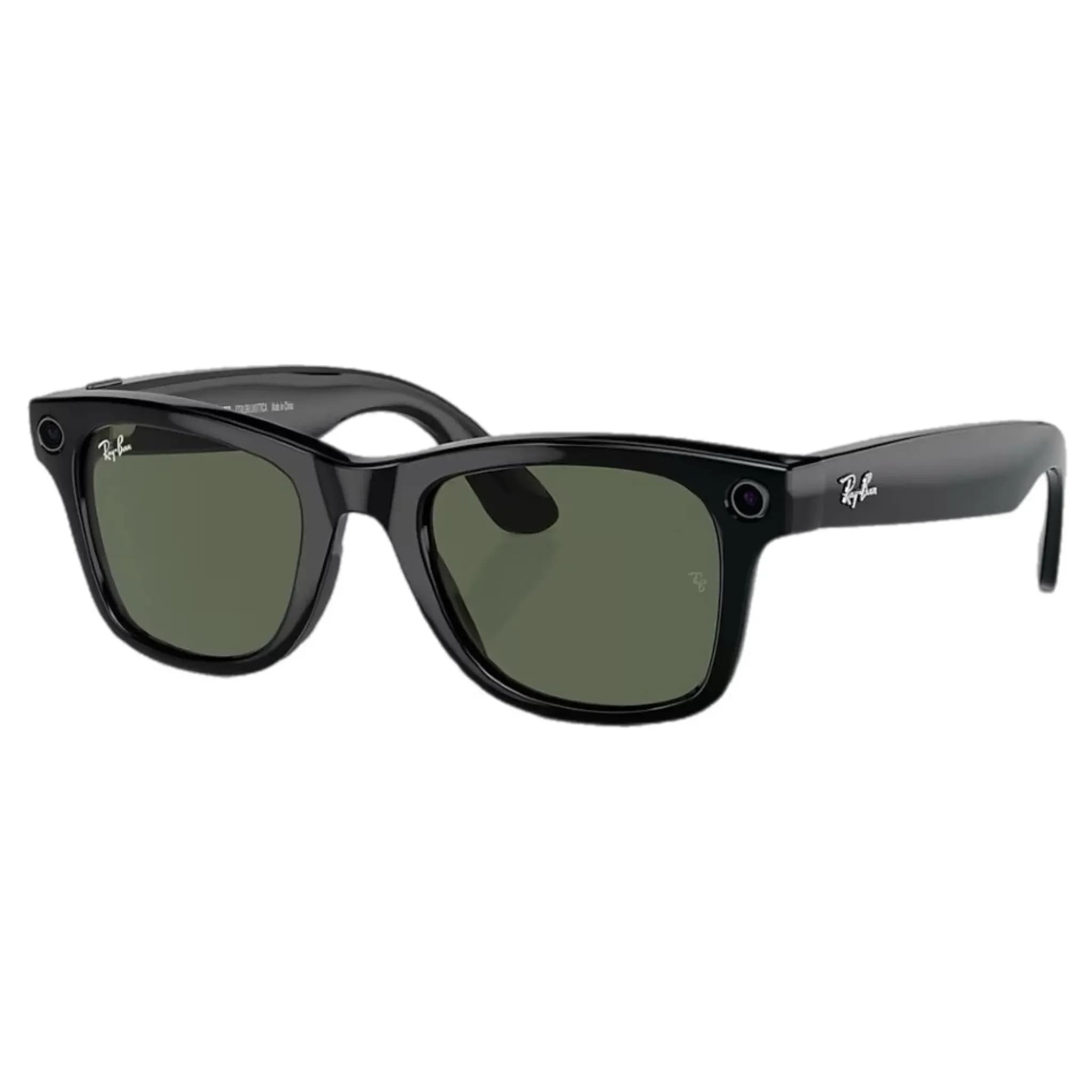 Умные очки Ray-Ban Meta Wayfarer RW4006 (Глянцевая чёрная оправа, линзы прозрачные), размер M 5