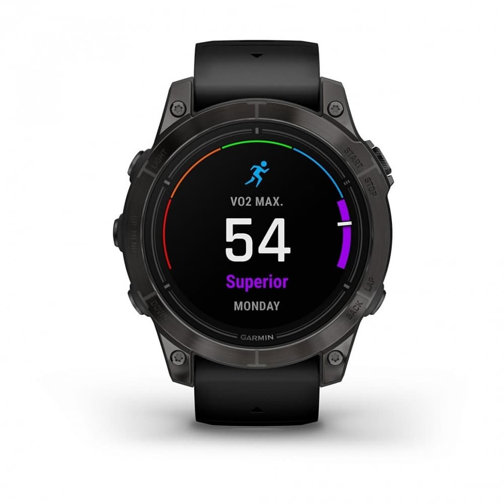 Смарт-часы Garmin Epix Pro (Gen 2) Sapphire Edition - 47 mm, Титановый, угольно-серый безель с DLC-покрытием, черный ремешок 2