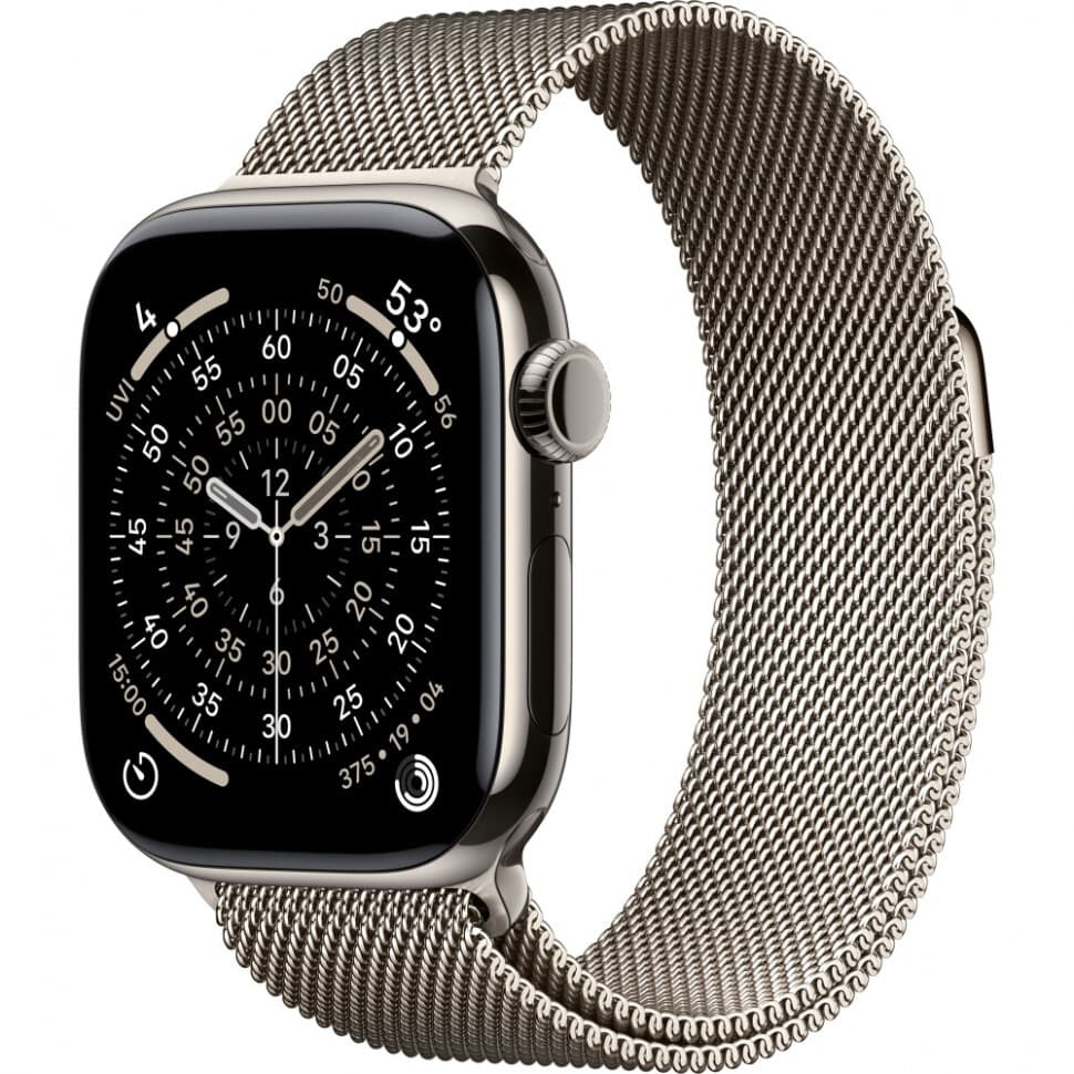 Умные часы Apple Watch Series 11 42 мм Titanium Milanese Loop Титановый