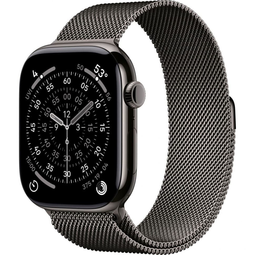 Умные часы Apple Watch Series 11 46 мм Titanium Milanese Loop Серый