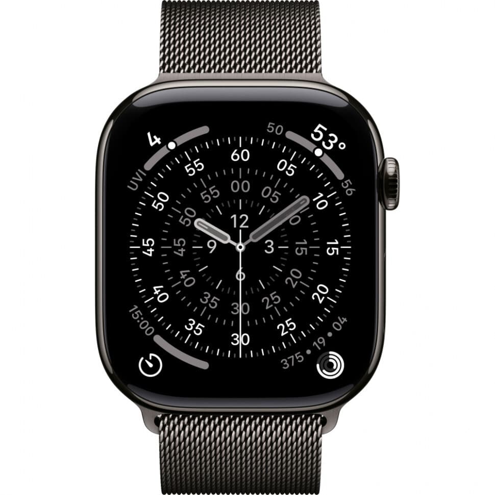 Умные часы Apple Watch Series 11 46 мм Titanium Milanese Loop Серый 2