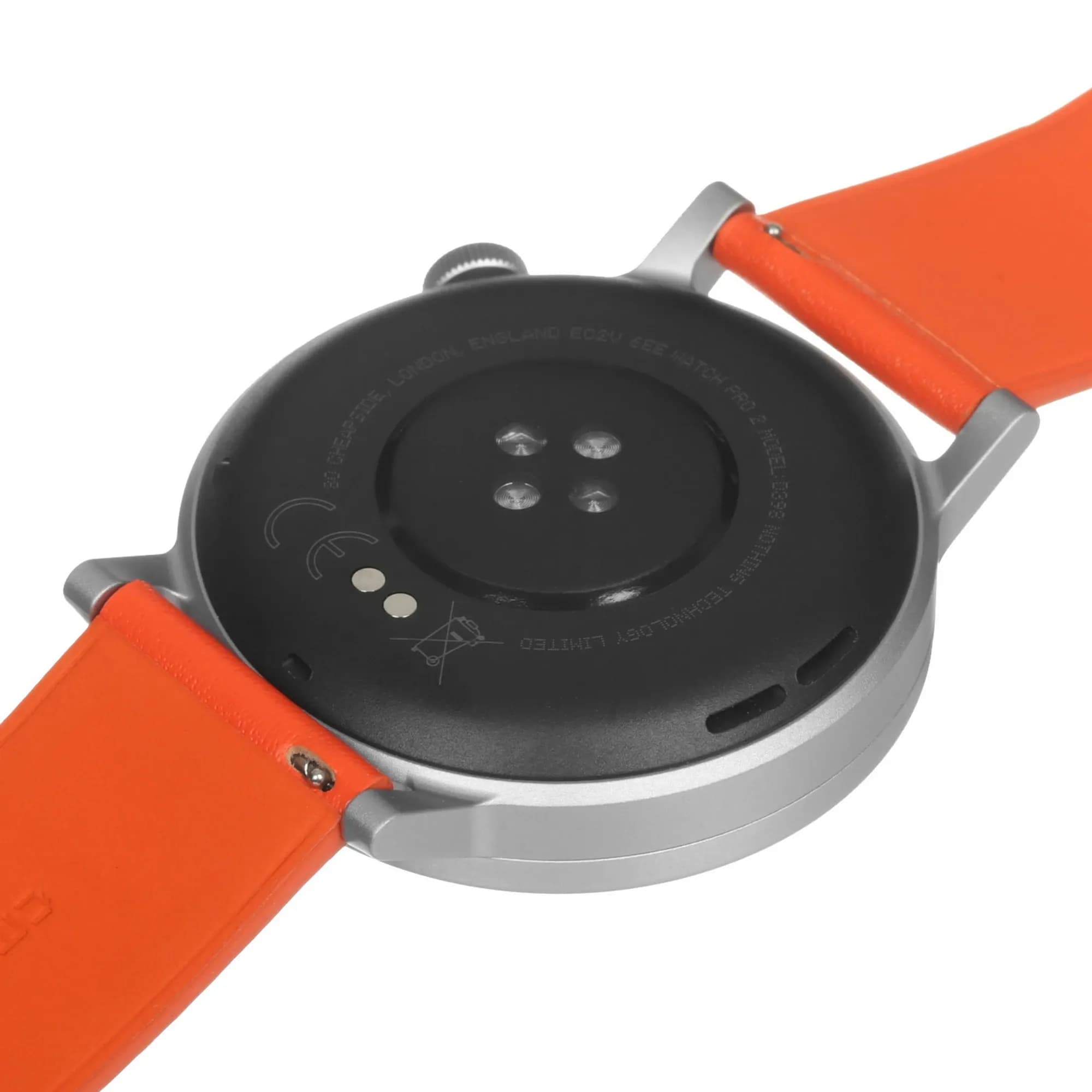 Смарт-часы CMF by Nothing Watch Pro 2 - изогнутый пепельно-серый безель, оранжевый кожаный ремешок 6