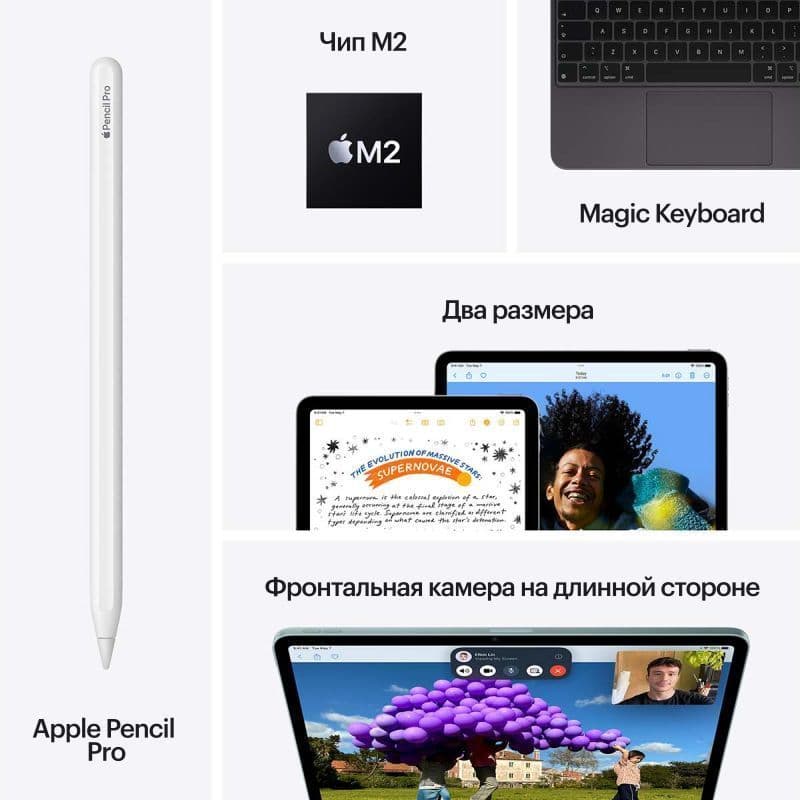 Планшет Apple iPad Air (2025 M3) 11" Wi-Fi + Cellular | 256 ГБ (Starlight | Сияющая звезда) 3