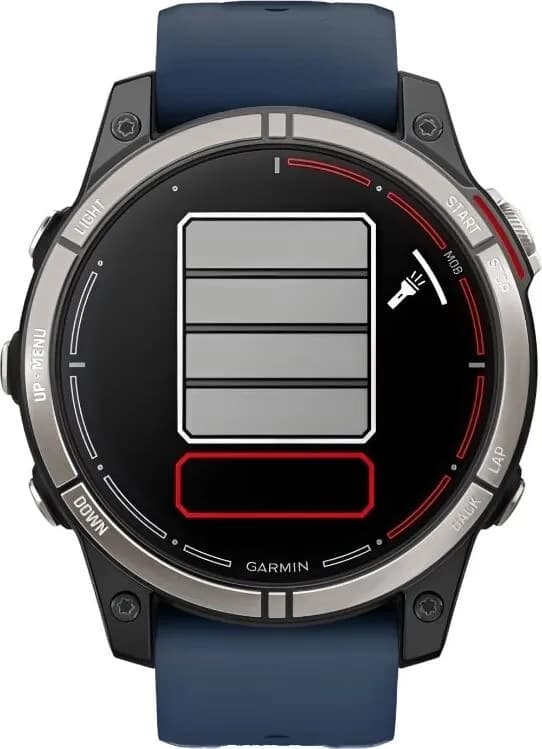 Смарт-часы Garmin Quatix 7 Pro - 47 mm, Титановый, темно-синий ремешок 2