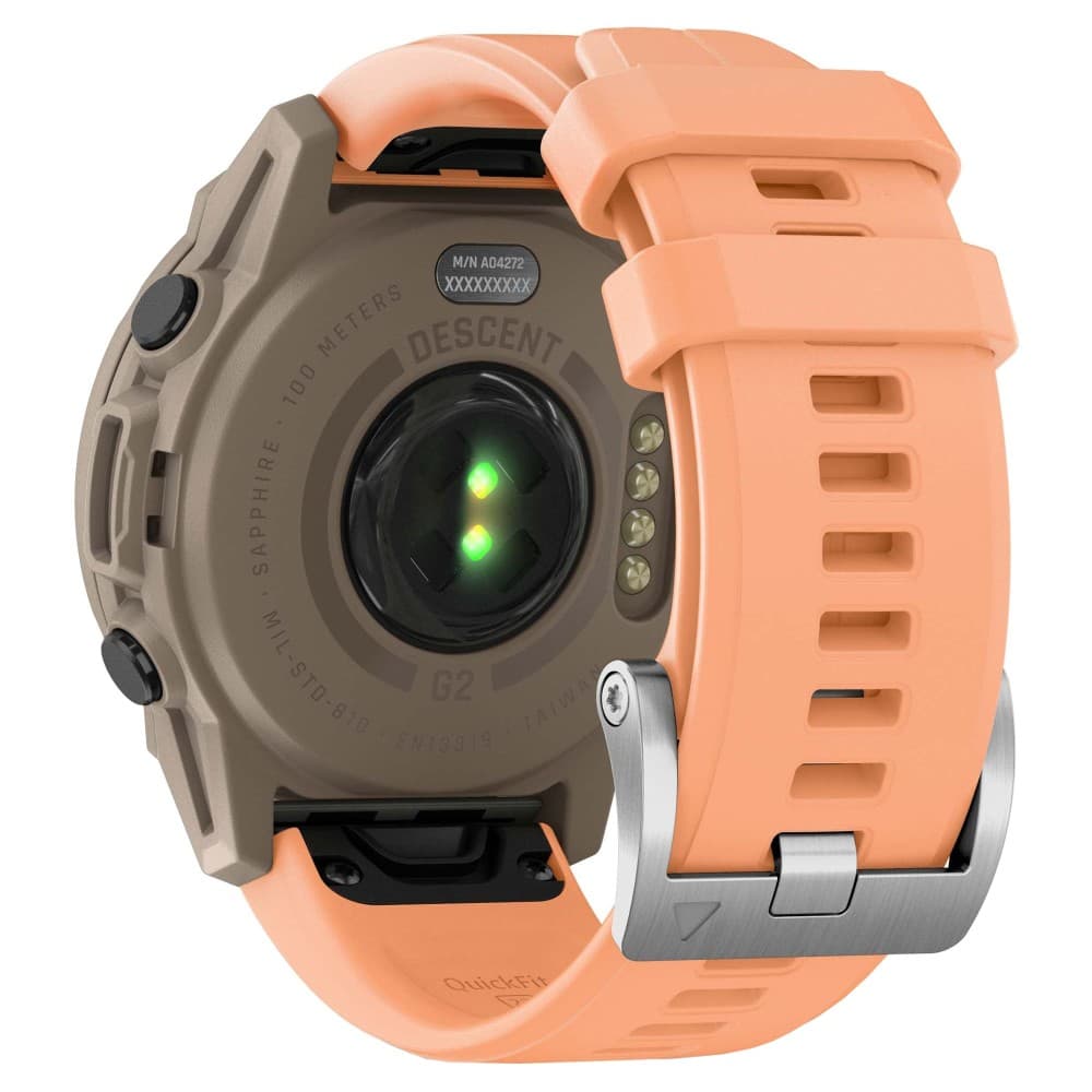 Смарт-часы Garmin Descent G2 - 45 mm, Сиренево-бежевый (палома), нежно-розовый силиконовый ремешок 6