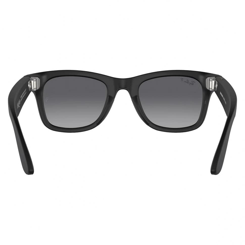 Умные очки Ray-Ban Meta Wayfarer RW4008 (Матовая чёрная оправа, линзы поляризованные графитовый градиент), размер L 4