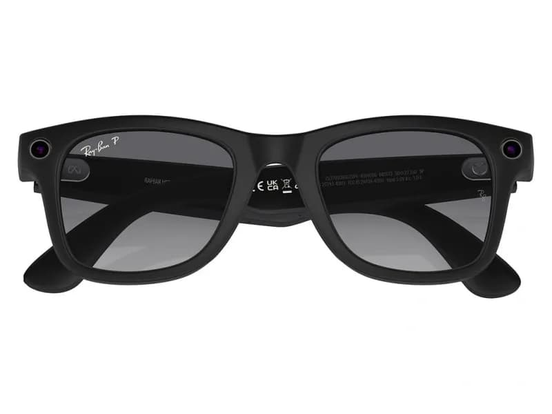 Умные очки Ray-Ban Meta Wayfarer RW4008 (Матовая чёрная оправа, линзы поляризованные графитовый градиент), размер L 5