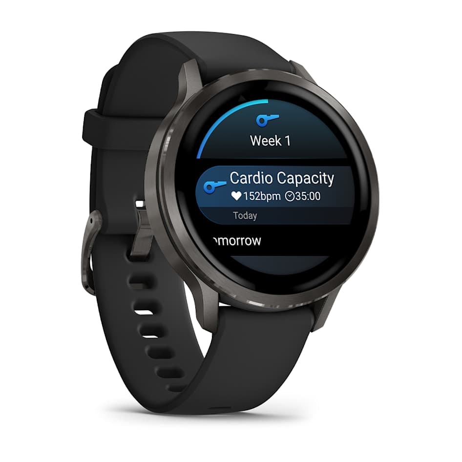 Смарт-часы Garmin Venu 4 - 41 mm, Темно-серый, черный силиконовый ремешок 3