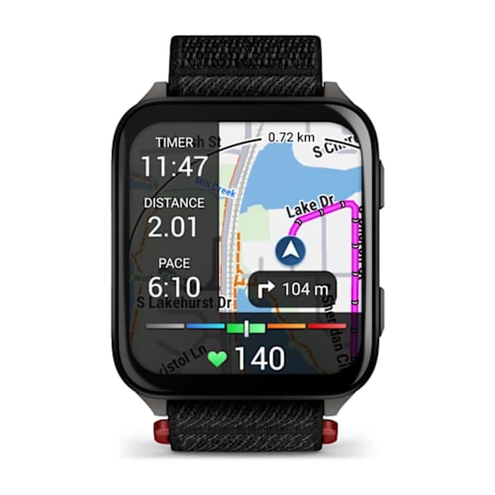 Смарт-часы Garmin Venu X1 - 51 mm, Черный с серой титановой крышкой, черный нейлоновый ремешок 8