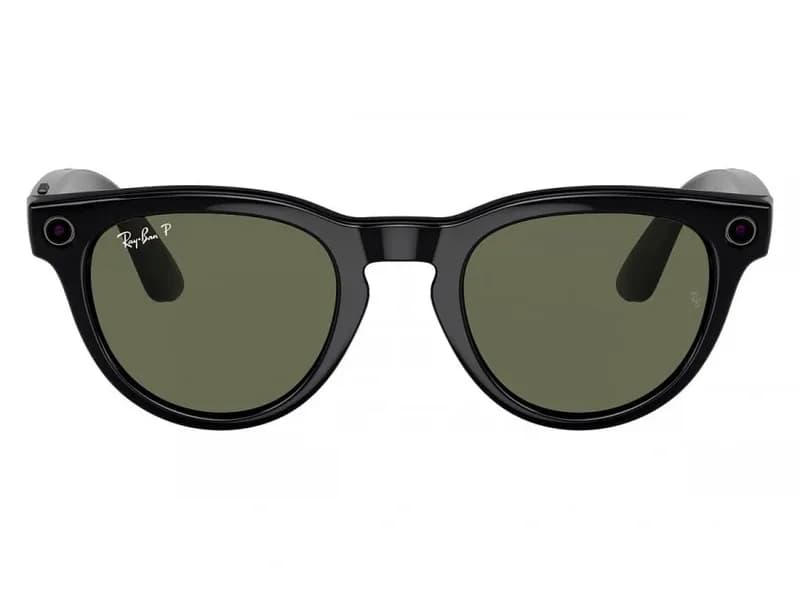 Умные очки Ray-Ban Meta Headliner RW4009 (Глянцевая чёрная оправа, линзы поляризованные зелёные), размер M