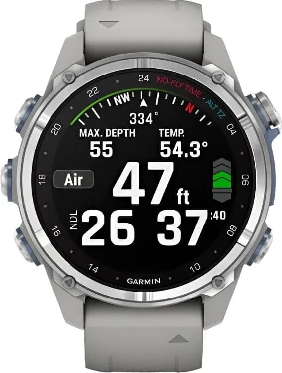 Смарт-часы Garmin Descent Mk3i - 51 mm, Титановый, угольно-серый безель с DLC-покрытием, черный силиконовый ремешок 4