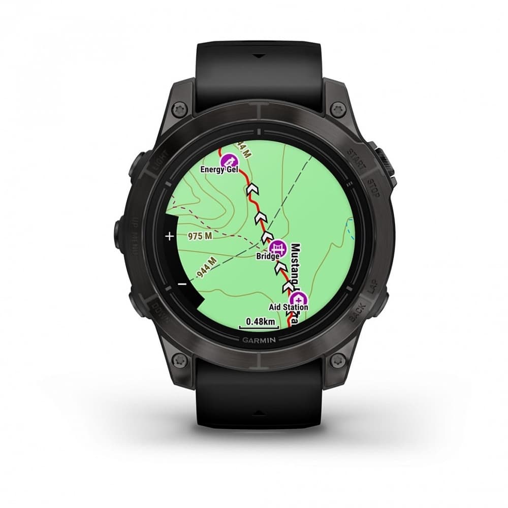 Смарт-часы Garmin Epix Pro (Gen 2) Sapphire Edition - 47 mm, Титановый, угольно-серый безель с DLC-покрытием, черный ремешок 4
