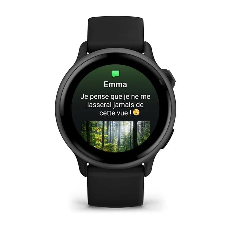 Смарт-часы Garmin Vivoactive 6 - 42 mm, Темно-серый, черный силиконовый ремешок 2