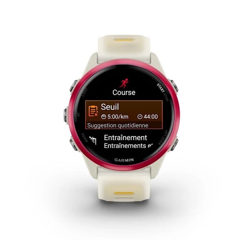 Смарт-часы Garmin Forerunner 570 - 47 mm, Желтый алюминий с бело-бирюзовым ремешком 2