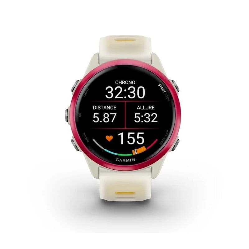Смарт-часы Garmin Forerunner 570 - 47 mm, Желтый алюминий с бело-бирюзовым ремешком 6