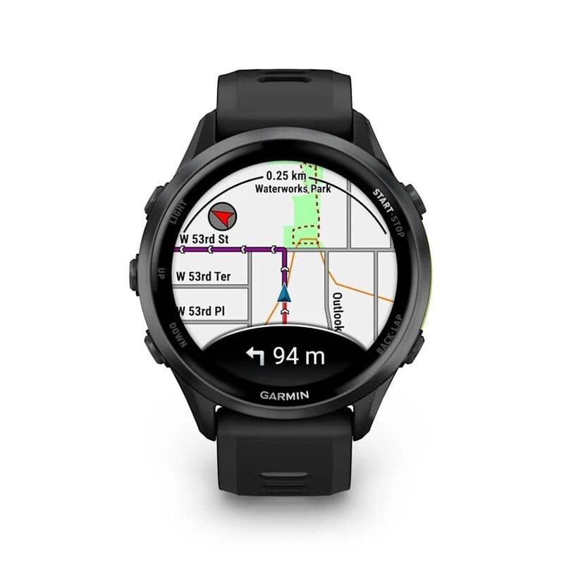 Смарт-часы Garmin Forerunner 970 - 47 mm, Черный, темно-серый титановый безель с DLC-покрытием, черно-серый ремешок (010-02969-00) 2