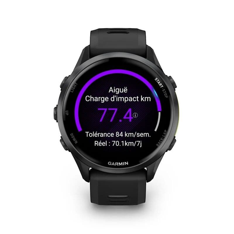 Смарт-часы Garmin Forerunner 970 - 47 mm, Черный, темно-серый титановый безель с DLC-покрытием, черно-серый ремешок (010-02969-00) 4