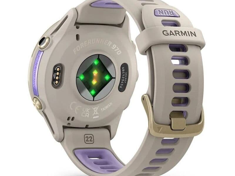 Смарт-часы Garmin Forerunner 970 - 47 mm, Золотистый, титановый безель, серый с индиго ремешок (010-02969-02) 7