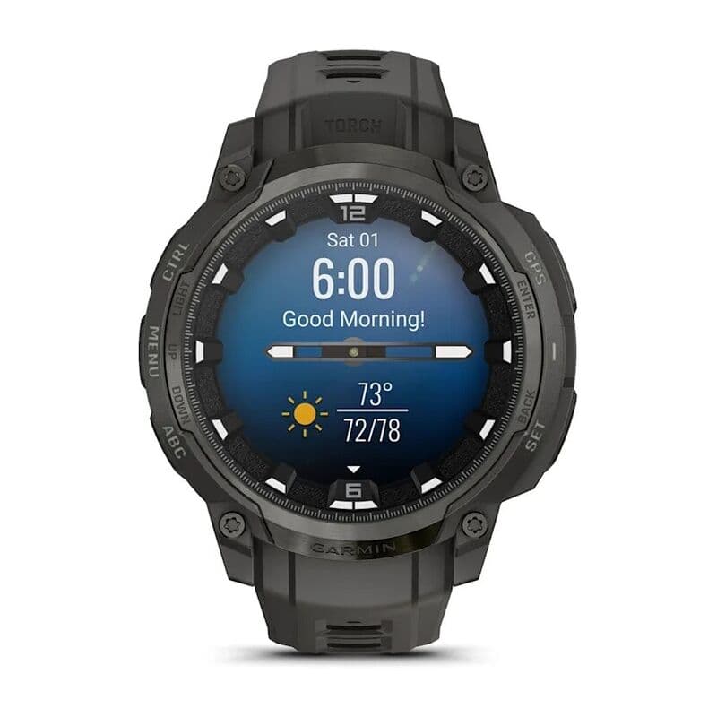 Смарт-часы Garmin Instinct Crossover Amoled - 46 mm, Светло-черный, силиконовый ремешок цвета древесного угля 8