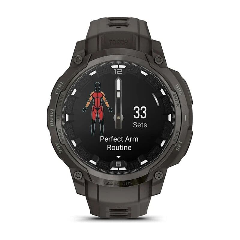 Смарт-часы Garmin Instinct Crossover Amoled - 46 mm, Светло-черный, силиконовый ремешок цвета древесного угля 7