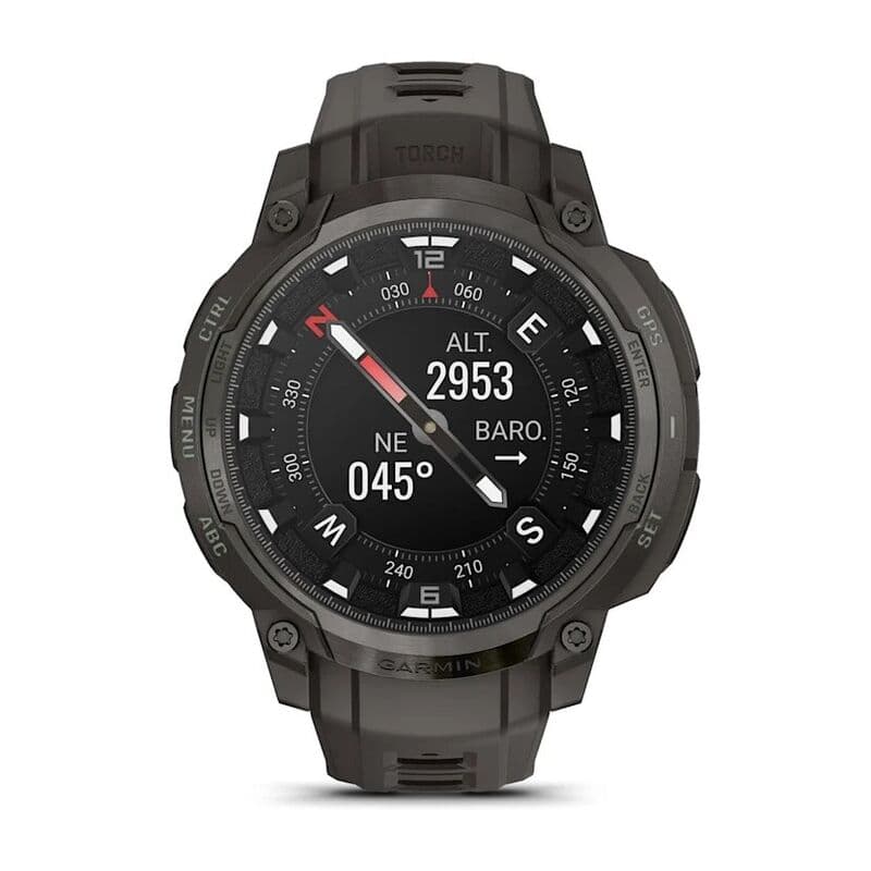 Смарт-часы Garmin Instinct Crossover Amoled - 46 mm, Светло-черный, силиконовый ремешок цвета древесного угля 4