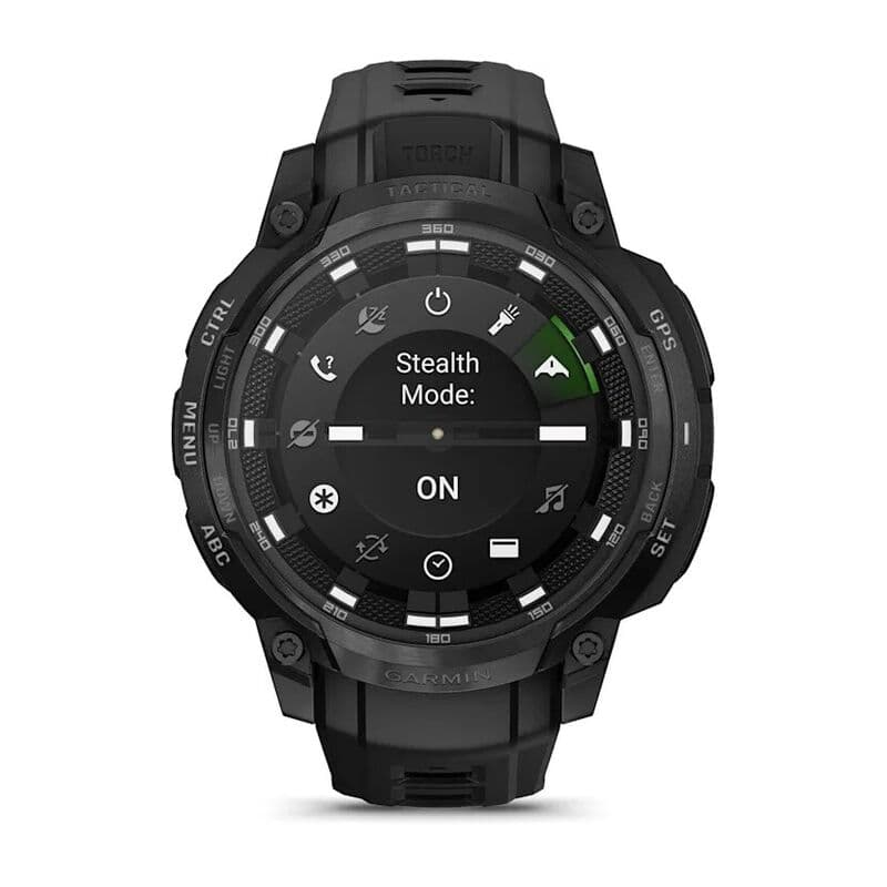 Смарт-часы Garmin Instinct Crossover Amoled Tactical Edition - 46 mm, Черный, черный силиконовый ремешок 6