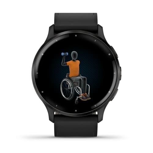 Смарт-часы Garmin Venu 3 - 45 mm, Черный, серый безель, серый кожаный ремешок 6