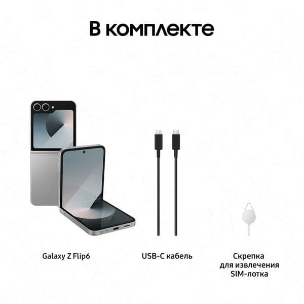 Смартфон Samsung Galaxy Z Flip6 | 12/256 ГБ, Серебро 4