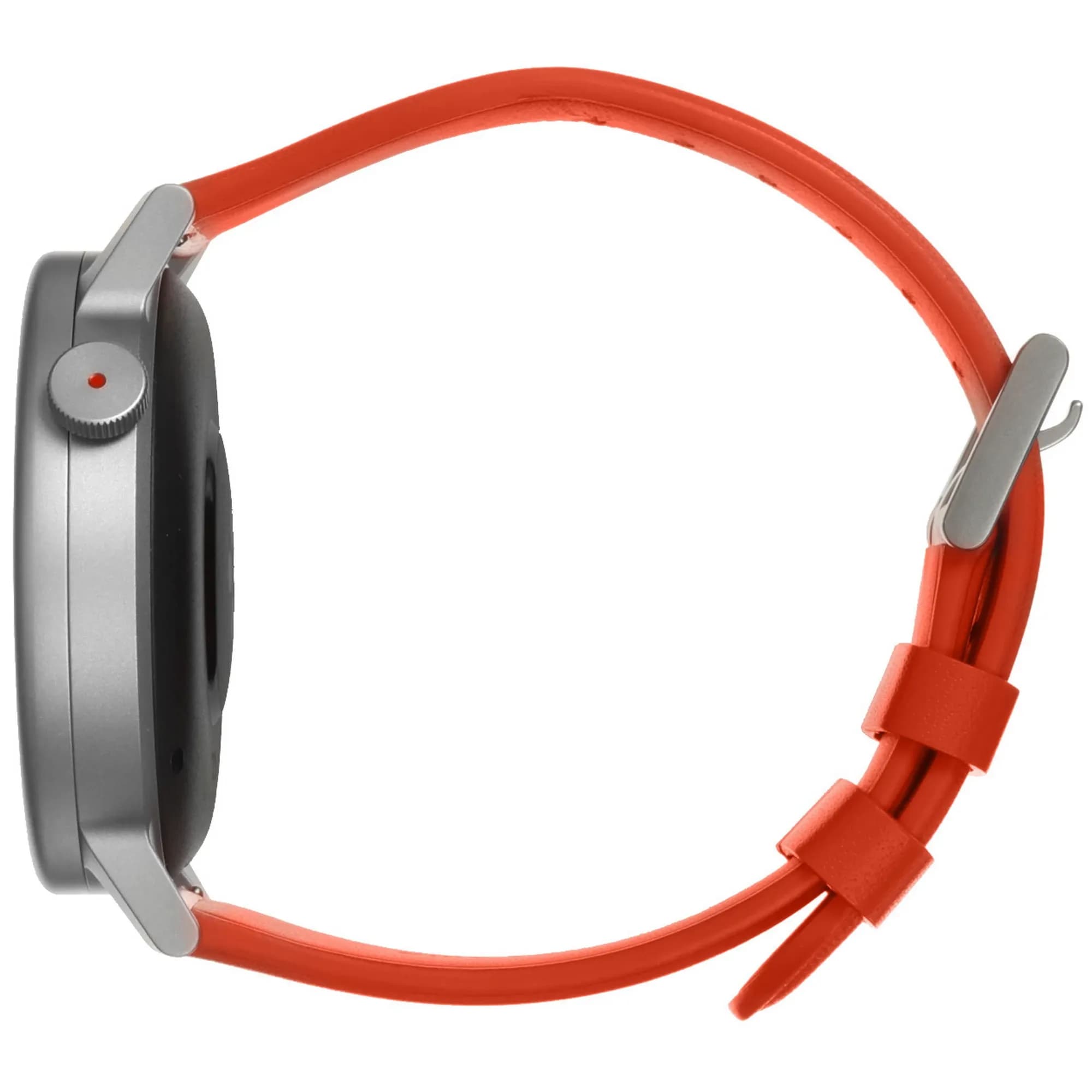 Смарт-часы CMF by Nothing Watch Pro 2 - изогнутый пепельно-серый безель, оранжевый кожаный ремешок 3