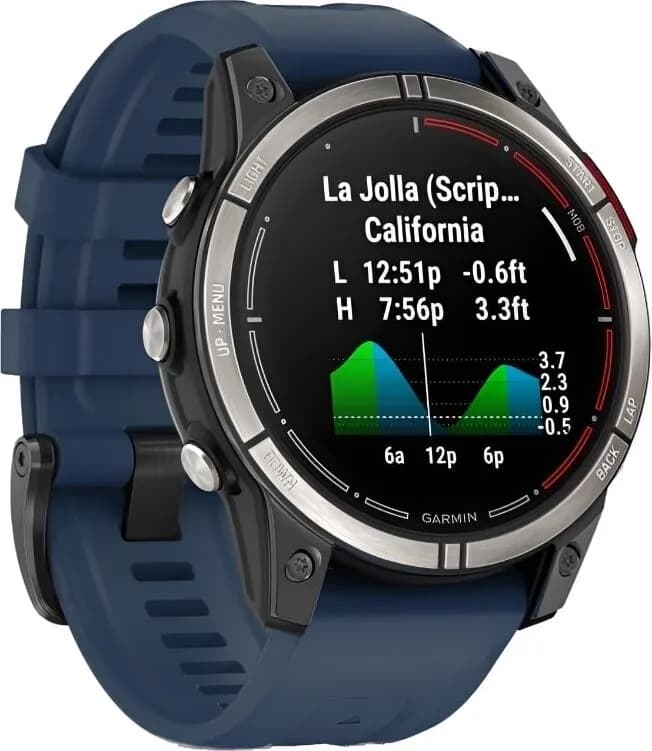Смарт-часы Garmin Quatix 7 Pro - 47 mm, Титановый, темно-синий ремешок 3
