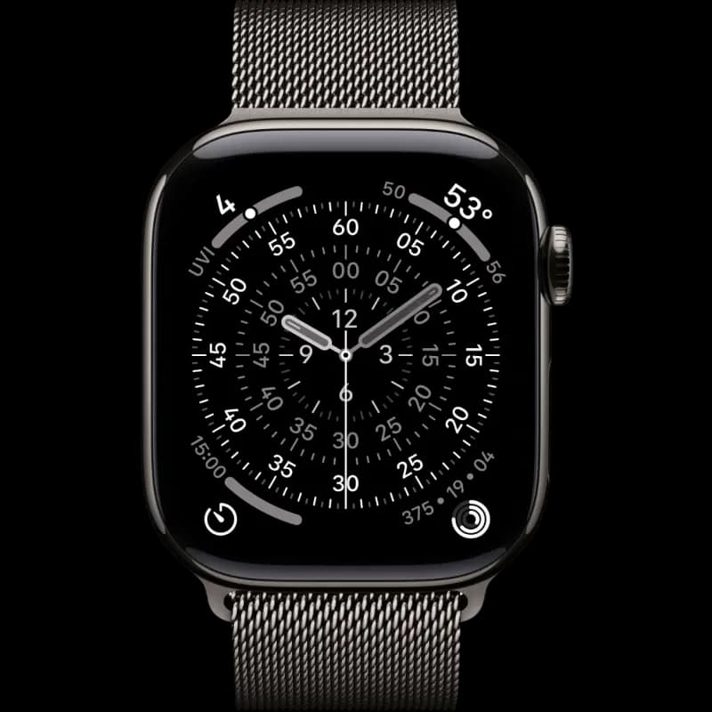 Смарт-часы Apple Watch S11 - 46 mm Titanium Slate case | Slate Milanese Loop, M/L