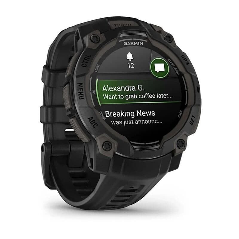 Смарт-часы Garmin Instinct 3 - 45 mm, Amoled, Черный, угольно-черный ремешок 3