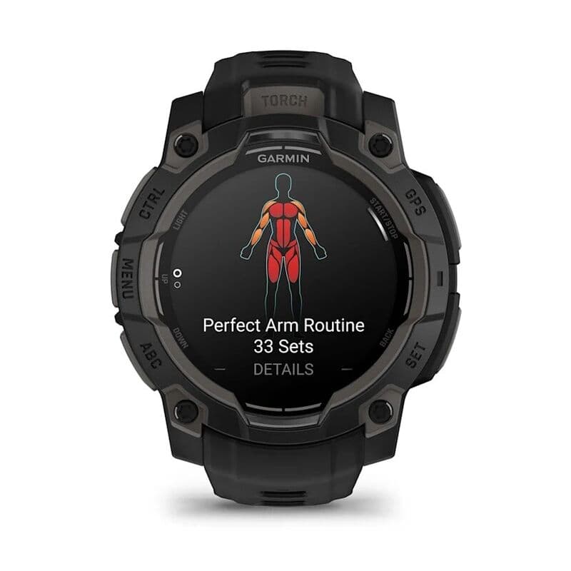 Смарт-часы Garmin Instinct 3 - 45 mm, Amoled, Черный, угольно-черный ремешок 4