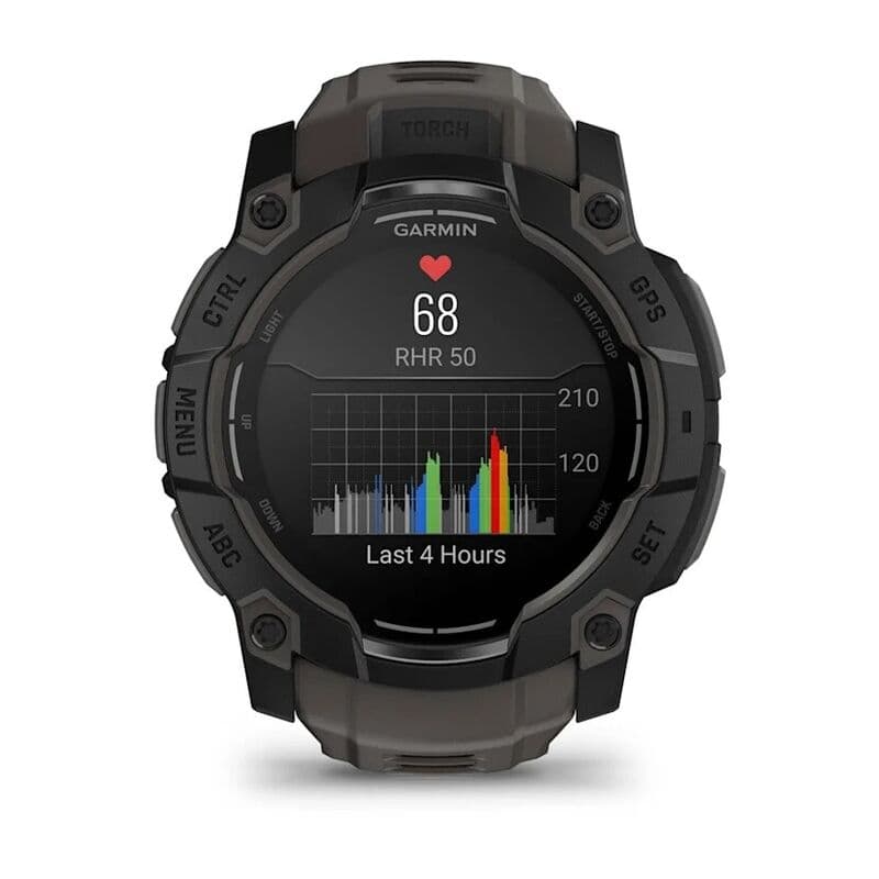 Смарт-часы Garmin Instinct 3 - 50 mm, Amoled, Черный, угольно-черный ремешок 7