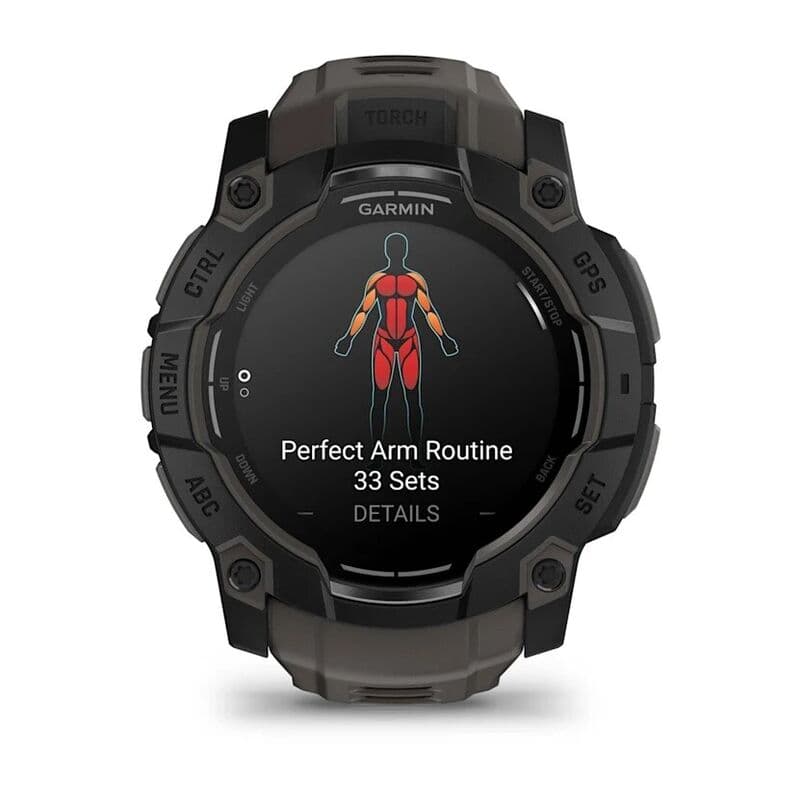 Смарт-часы Garmin Instinct 3 - 50 mm, Amoled, Черный, угольно-черный ремешок 4