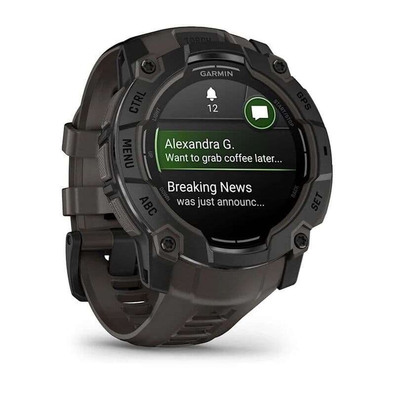 Смарт-часы Garmin Instinct 3 - 50 mm, Amoled, Черный, угольно-черный ремешок 3