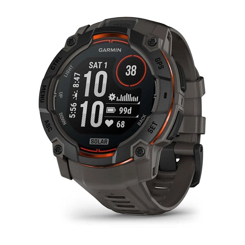 Смарт-часы Garmin Instinct 3 - 50 mm, Solar, Черный, угольно-черный ремешок
