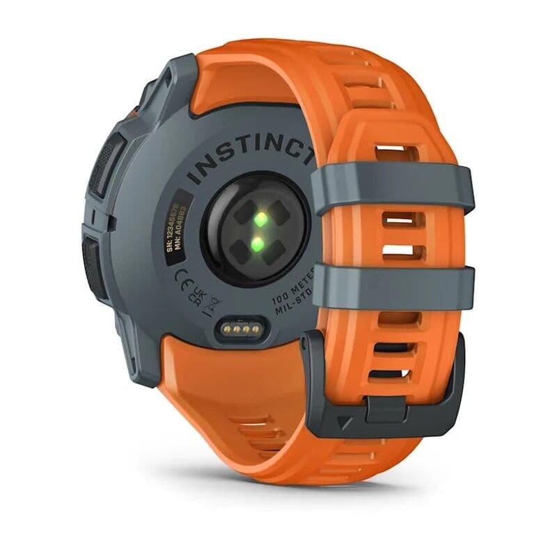 Смарт-часы Garmin Instinct 3 - 50 mm, Solar, Серый, оранжевый ремешок 8