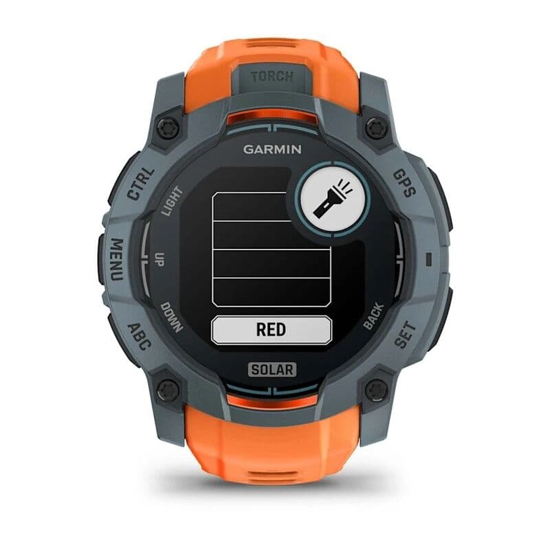 Смарт-часы Garmin Instinct 3 - 50 mm, Solar, Серый, оранжевый ремешок 7