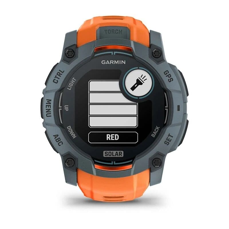 Смарт-часы Garmin Instinct 3 - 50 mm, Solar, Серый, оранжевый ремешок 6