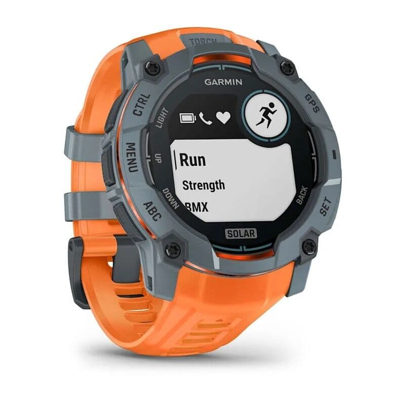 Смарт-часы Garmin Instinct 3 - 50 mm, Solar, Серый, оранжевый ремешок 3