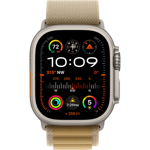 Смарт-часы Apple Watch Ultra 2 (2024) GPS + Cellular - 49 mm Natural Titanium case | ремешок Alpine Loop | цвет Бежевый (Tan), размер L 2