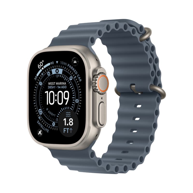 Умные часы Apple Watch Ultra 3 49 мм Natural Titanium Alpine Loop Голубой 2