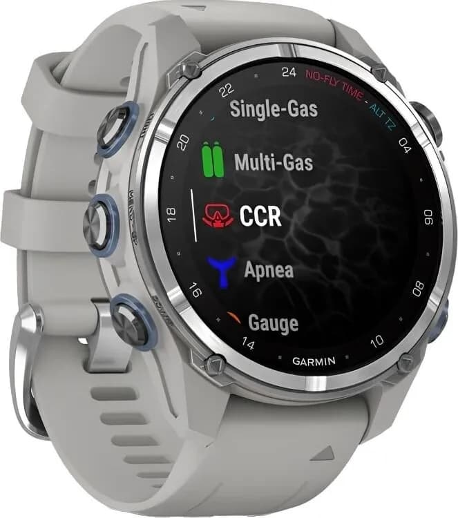 Смарт-часы Garmin Descent Mk3i - 51 mm, Титановый, угольно-серый безель с DLC-покрытием, черный силиконовый ремешок 3