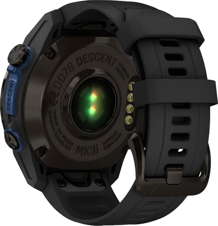 Смарт-часы Garmin Descent Mk3i - 43 mm, Титановый, угольно-серый безель с DLC-покрытием, черный силиконовый ремешок 6