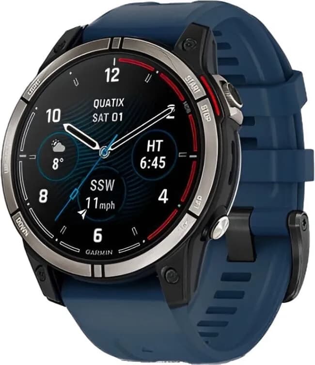 Смарт-часы Garmin Quatix 7 Pro - 47 mm, Титановый, темно-синий ремешок