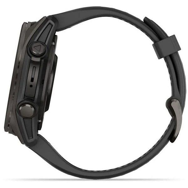 Смарт-часы Garmin Fenix 8 Amoled - 43 mm, Угольно-серый с DLC-покрытием, пепельно-серый силиконовый ремешок 7