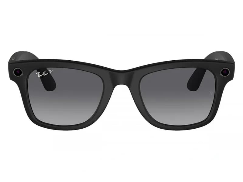 Умные очки Ray-Ban Meta Wayfarer RW4008 (Матовая чёрная оправа, линзы поляризованные графитовый градиент), размер L