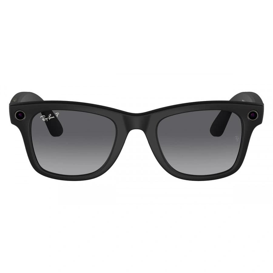 Умные очки Ray-Ban Meta Wayfarer RW4008 (Матовая чёрная оправа, линзы поляризованные графитовый градиент), размер L